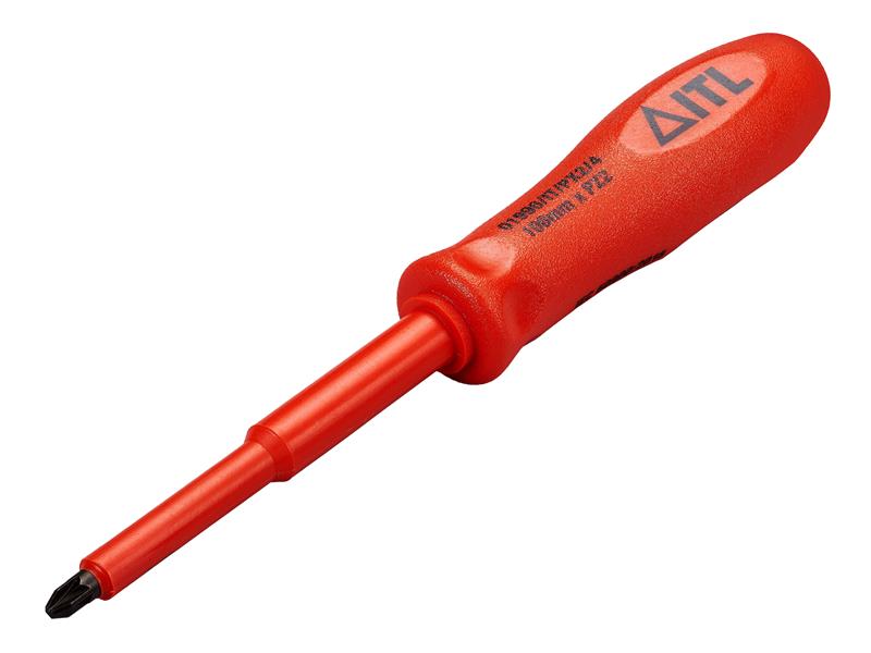 Insulated Slotted/Pozidriv Screwdriver 75 x 5mm x PZ1                           
