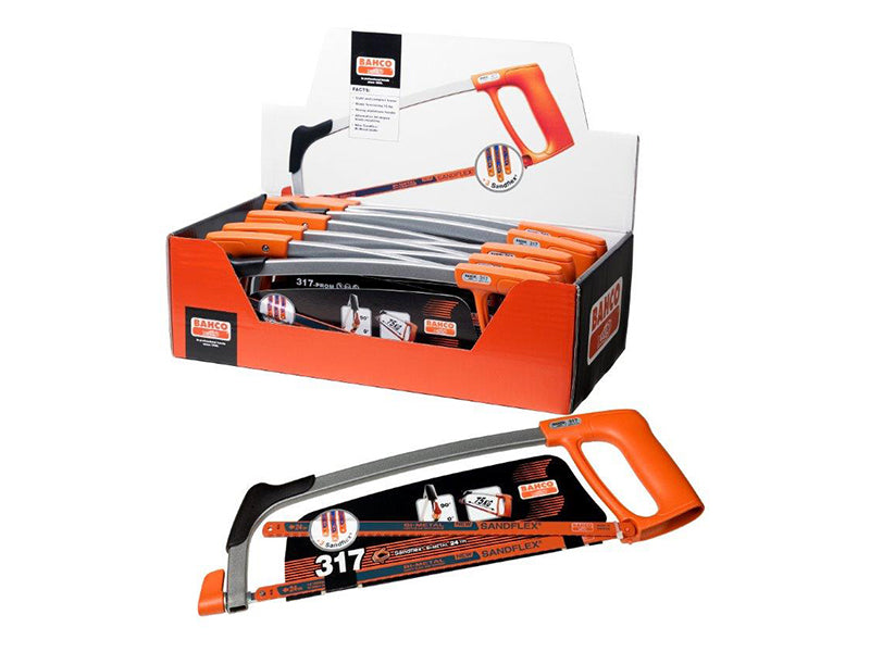 317-10P-DISP-PROM Hacksaw Frame & Blade Display of 10                           