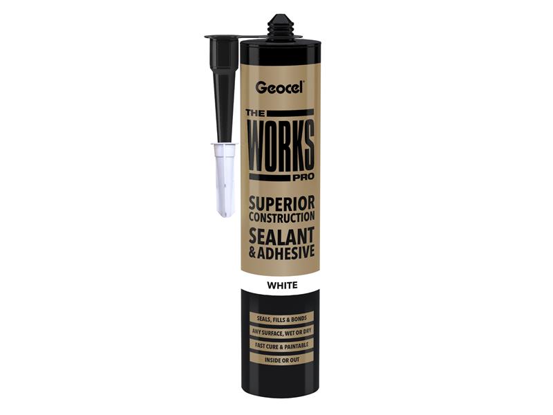 THE WORKS PRO Sealant & Adhesive White 290ml                                    