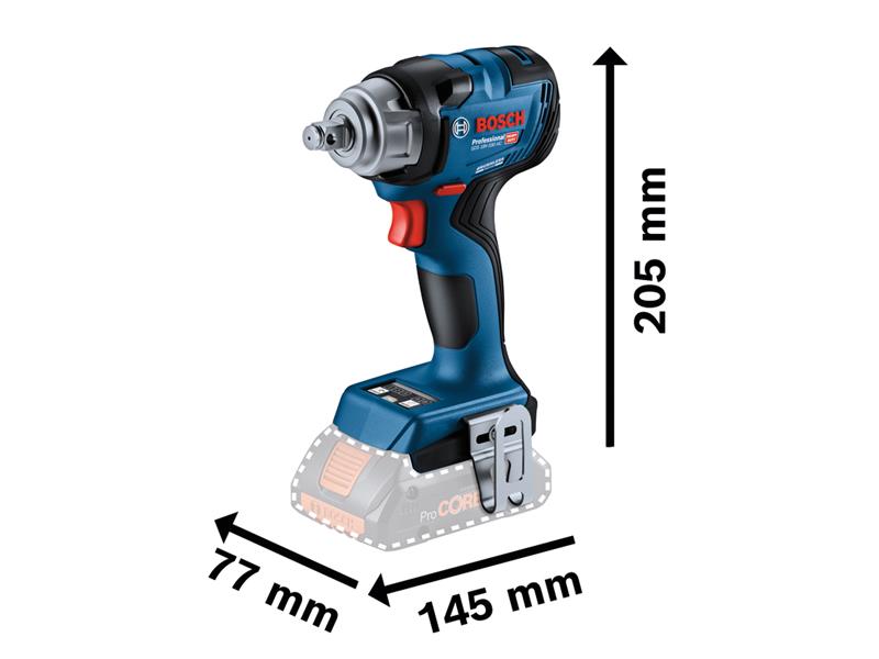 GDS 18V-330 HC Professional 1/2in Impact Wrench 18V Bare Unit                   