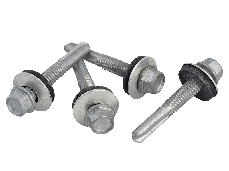 TechFast Hex Head Roofing Screw Self-Drill Heavy Section 5.5 x 38mm Pack 100    
