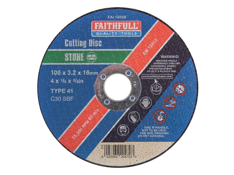 Stone Cut Off Disc 100 x 3.2 x 16mm                                             