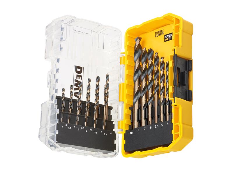 DT70728 BLACK&GOLD HSS Drill Set, 19 Piece                                      