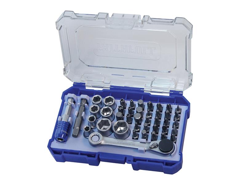 Screwdriver Bit & Socket Set, 42 Piece                                          
