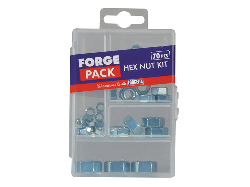 Hexagon Nut Kit ForgePack 70 Piece                                              
