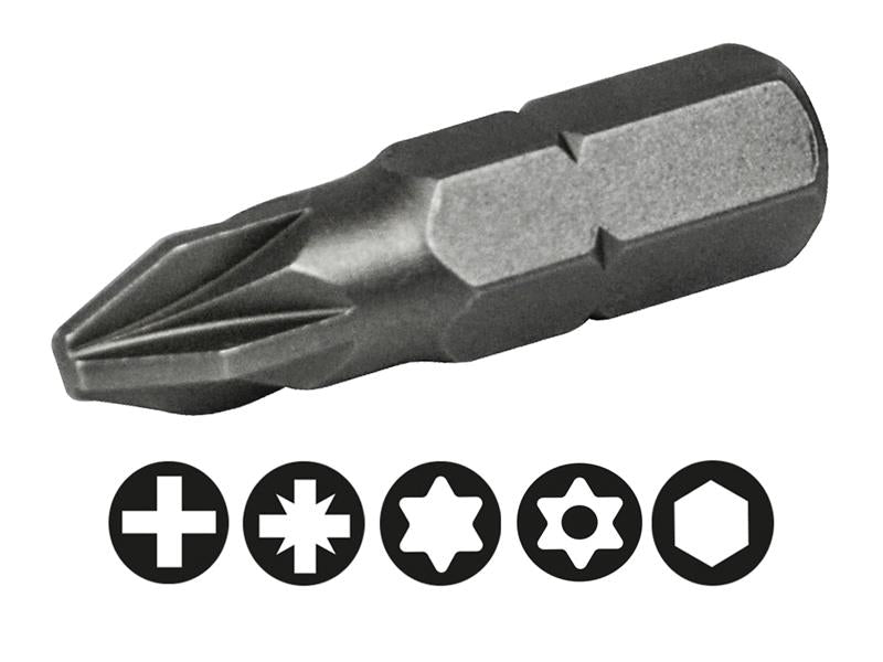 Pozi S2 Grade Steel Screwdriver Bits