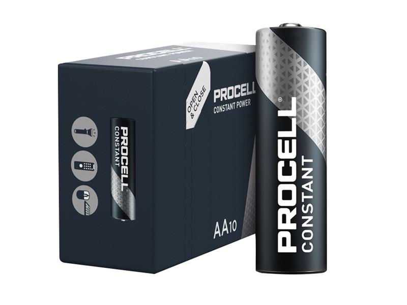 AA PROCELL® Alkaline Constant Power Industrial Batteries (Pack 10)              