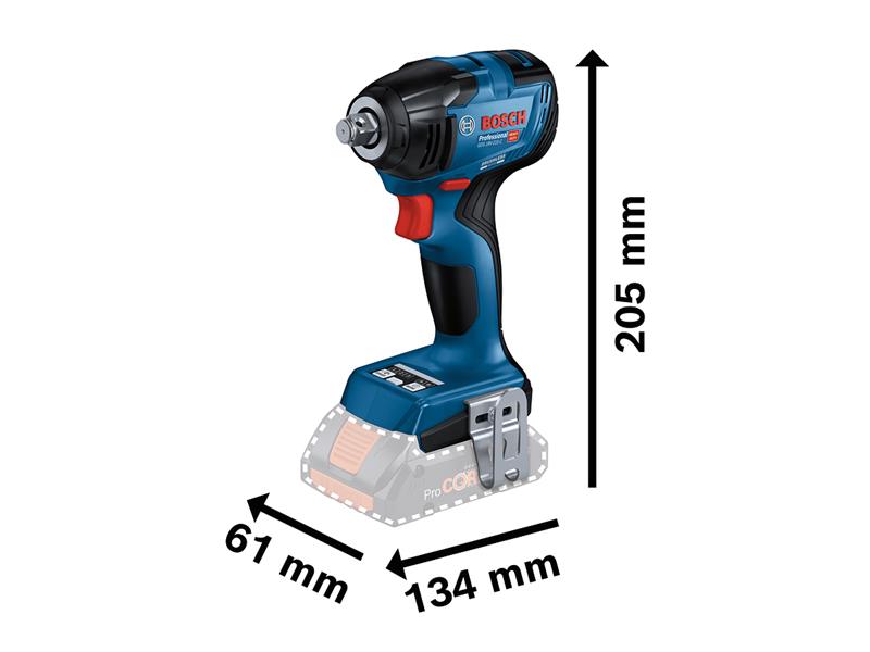GDS 18V-210 C Professional 1/2in Impact Wrench 18V Bare Unit                    