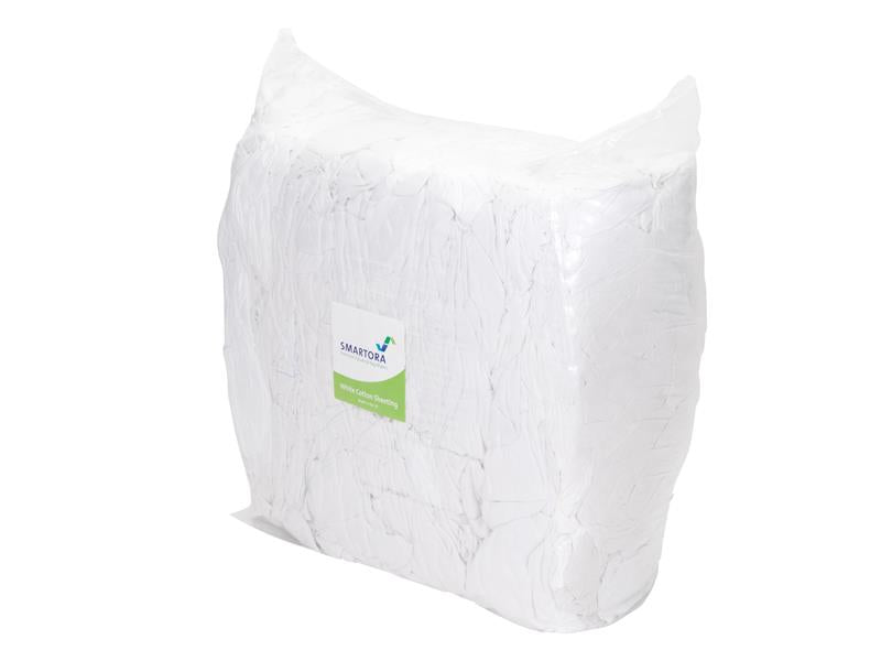 White Cotton Sheeting Wipers 10kg                                               