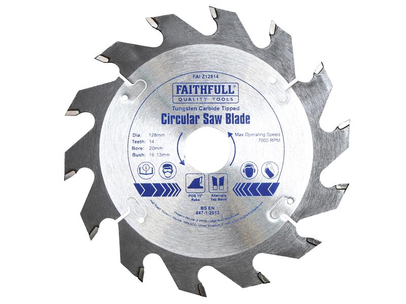 TCT Circular Saw Blade 128 x 20mm x 14T POS                                     