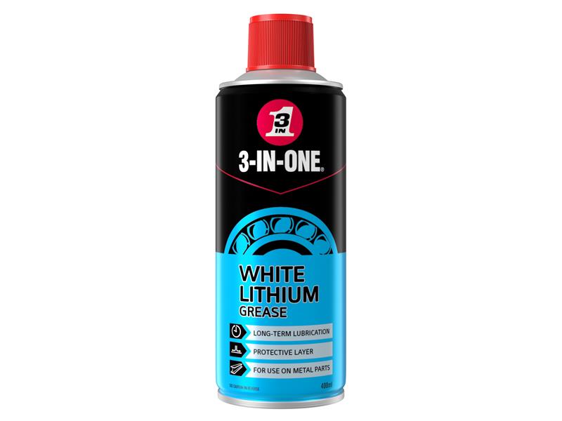 3-IN-ONE White Lithium Spray Grease 400ml                                       