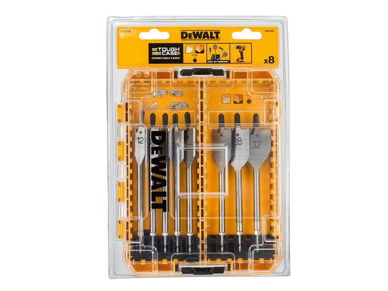 DT70750 Flat Drill Bit Set, 8 Piece                                             