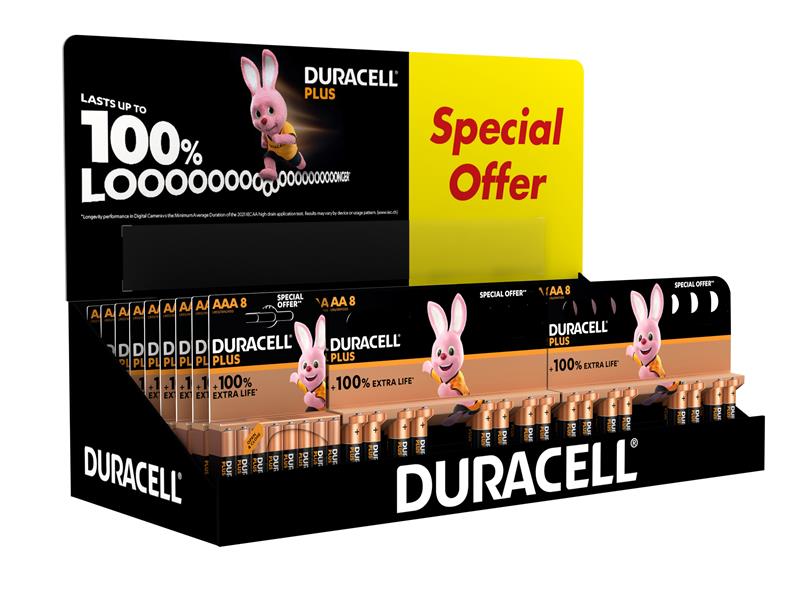 Duracell Battery Small CDU Display (10 x AAA & 24 x AA Packs)                   