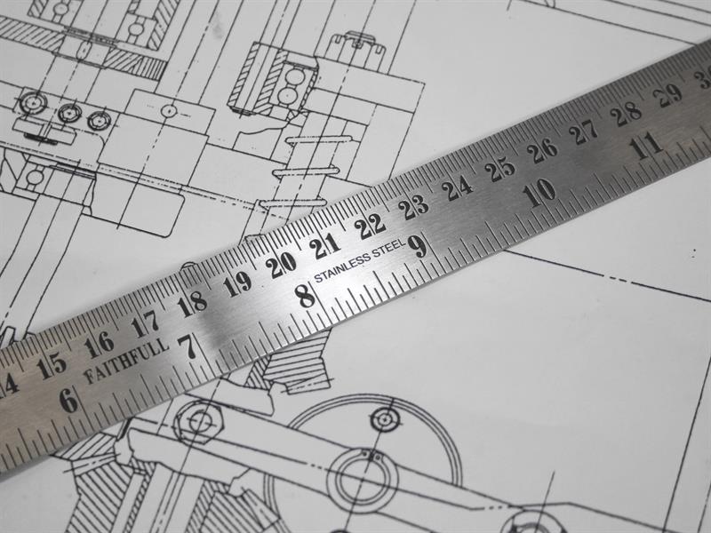 Steel Rule 300mm / 12in x 25mm                                                  