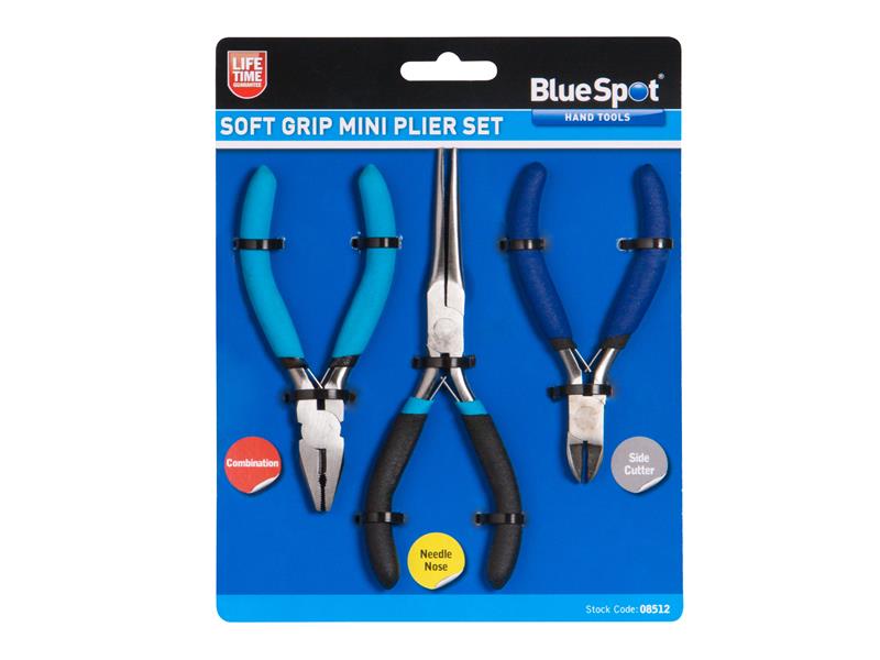 Soft Grip Mini Plier Set, 3 Piece                                               