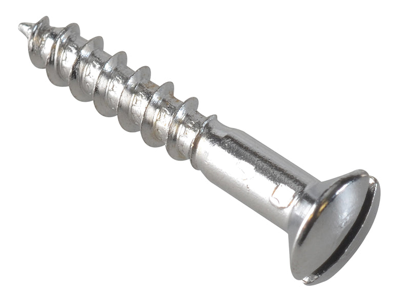 Multi-Purpose Screw SL Raised Head Chrome Plated 4.0 x 25mm ForgePack 35        