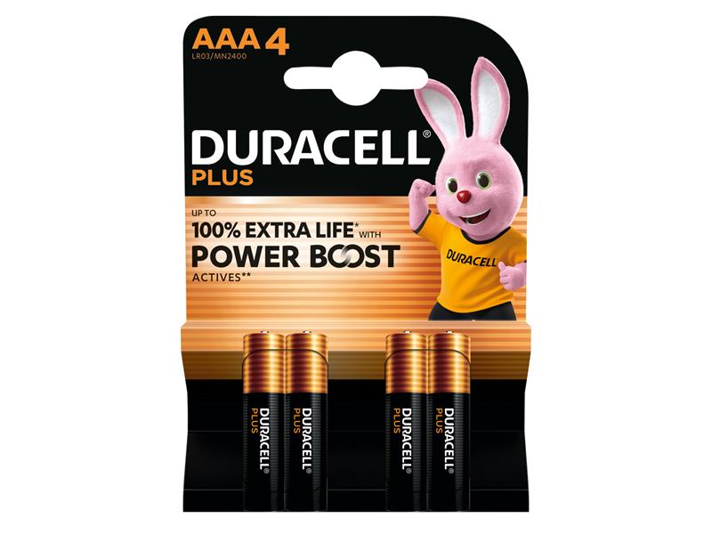 AAA Cell Plus with Power Boost Batteries (Pack 4)                               