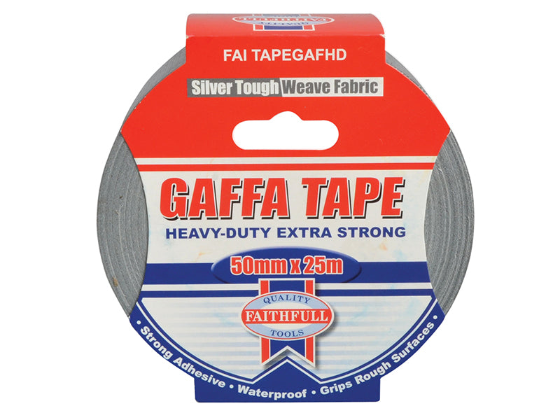 Heavy-Duty Gaffa Tape 50mm x 25m Silver                                         