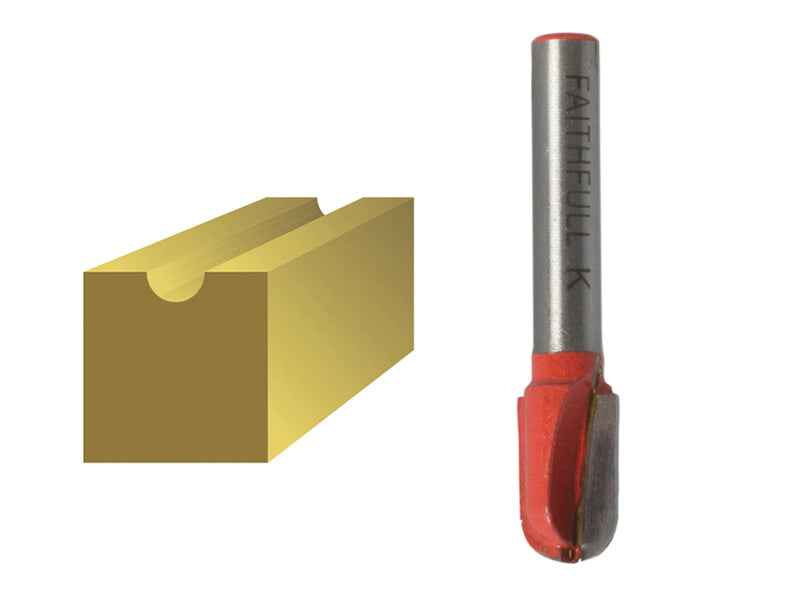 Router Bit TCT Radius 5.0 x 18mm 1/4in Shank                                    